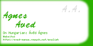 agnes aved business card